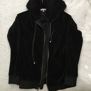 Juicy Couture Black Zip Up Jacket With Gold Zipper
